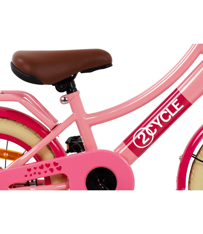 2Cycle Transportfiets 14 inch (3 tot 5 jaar) voor meisjes roze  2E
