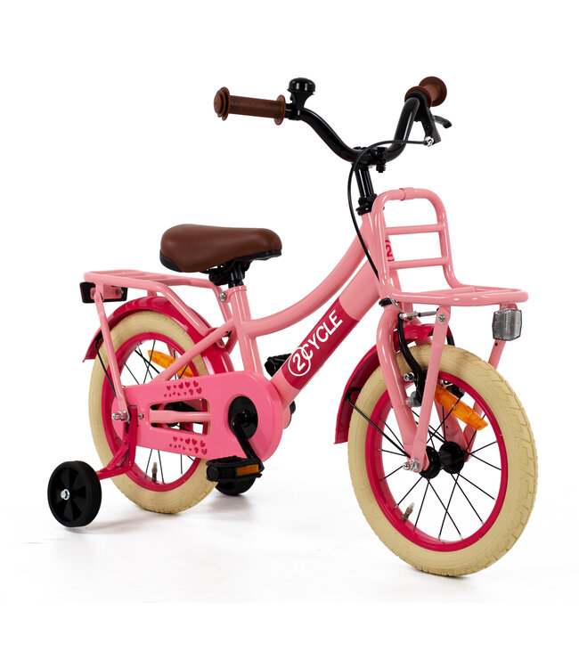 2Cycle Transportfiets 14 inch (3 tot 5 jaar) voor meisjes roze  2E