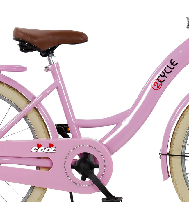 2Cycle Cool kinderfiets 22 inch (7 tot 9 jaar) voor meisjes roze