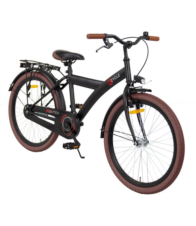 2Cycle Fighter kinderfiets 24 inch (8 tot 10 jaar) voor jongens zwart - 2e keus