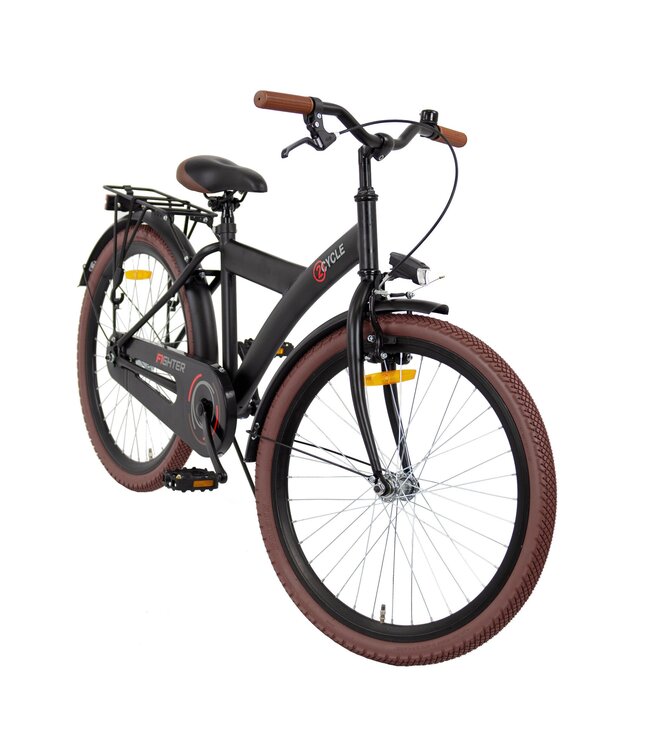 2Cycle Fighter kinderfiets 24 inch (8 tot 10 jaar) voor jongens zwart - 2e keus