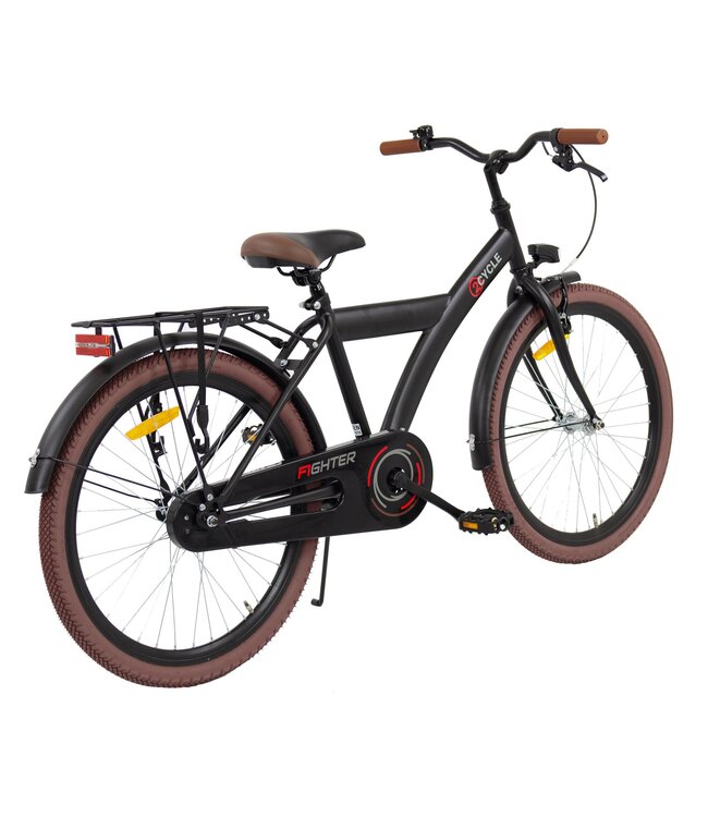 2Cycle Fighter kinderfiets 24 inch (8 tot 10 jaar) voor jongens zwart - 2e keus