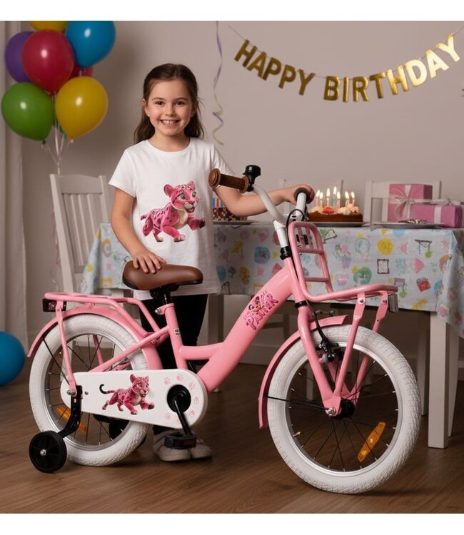 2Cycle Roze Panter 16 inch (4 tot 6 jaar) voor meisjes roze