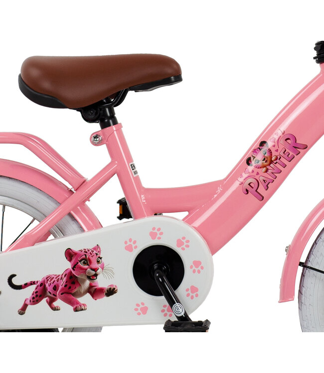 2Cycle Panter 14 inch kinderfiets (3 tot 5 jaar) voor meisjes roze