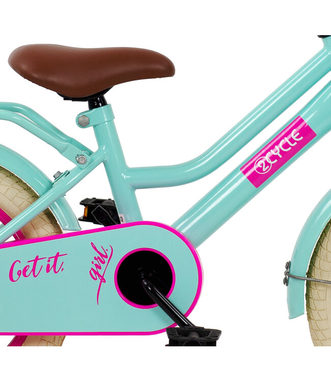 2Cycle Get It Girl - 14 inch (3-5 jaar) - Kinderfiets - Turquoise