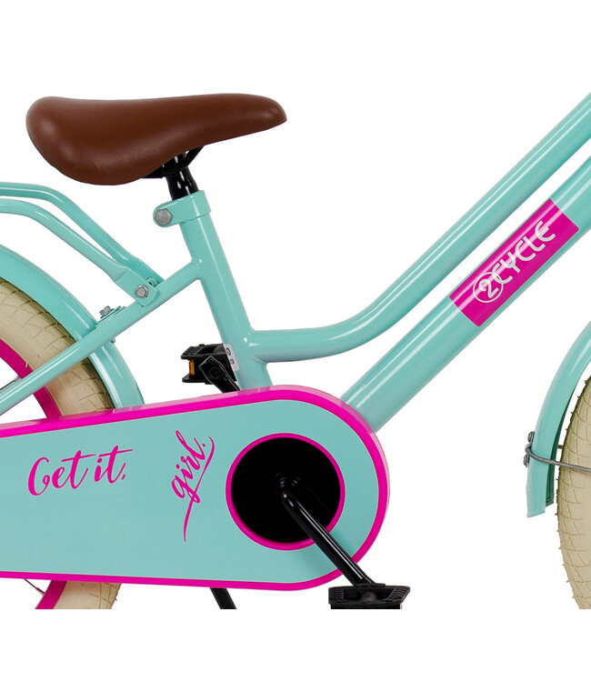 2Cycle Get It Girl - 18 inch (5-7 jaar) - Kinderfiets - Turquoise