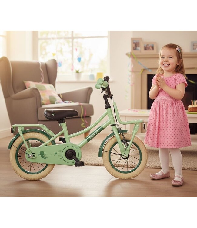 2Cycle Cupido kinderfiets 12 inch (2 tot 4 jaar) voor meisjes mintgroen