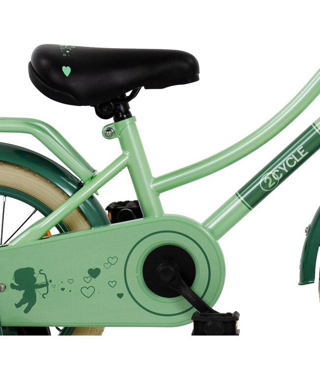 2Cycle Cupido kinderfiets 14 inch (3 tot 5 jaar) voor meisjes mintgroen