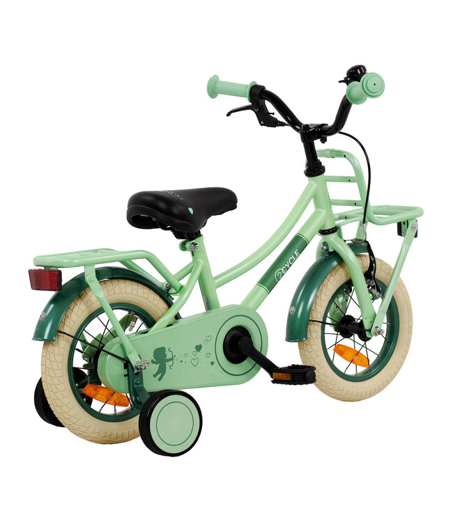 2Cycle Cupido kinderfiets 12 inch (2 tot 4 jaar) voor meisjes mintgroen