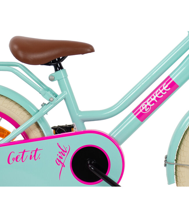 2Cycle Get It Girl - 16 inch (4 tot 6 jaar) voor meisjes - Kinderfiets - Turquoise