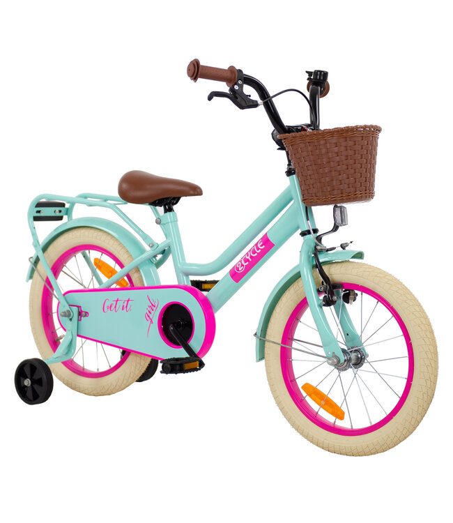 2Cycle Get It Girl - 16 inch (4 tot 6 jaar) voor meisjes - Kinderfiets - Turquoise