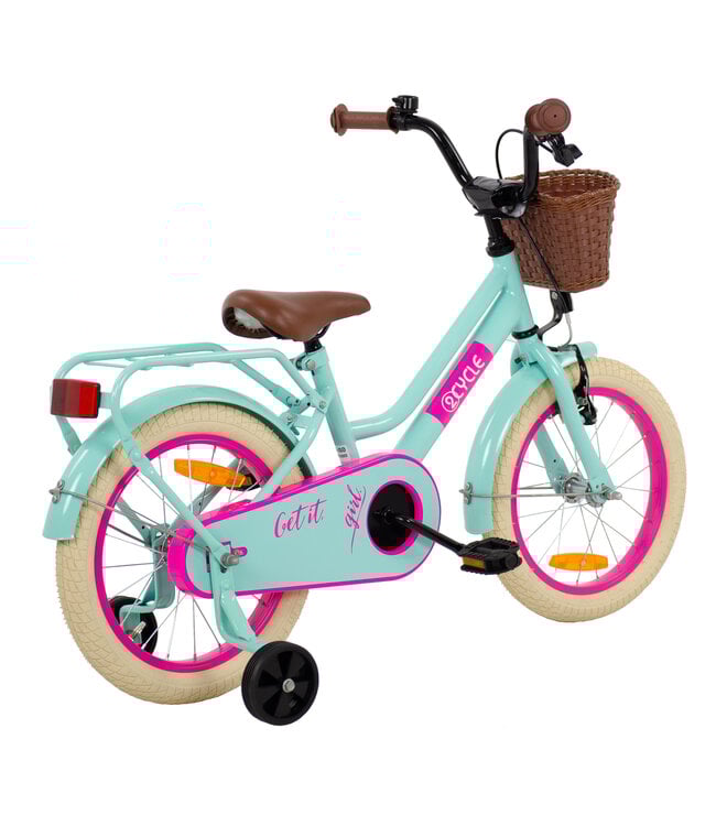 2Cycle Get It Girl - 16 inch (4 tot 6 jaar) voor meisjes - Kinderfiets - Turquoise