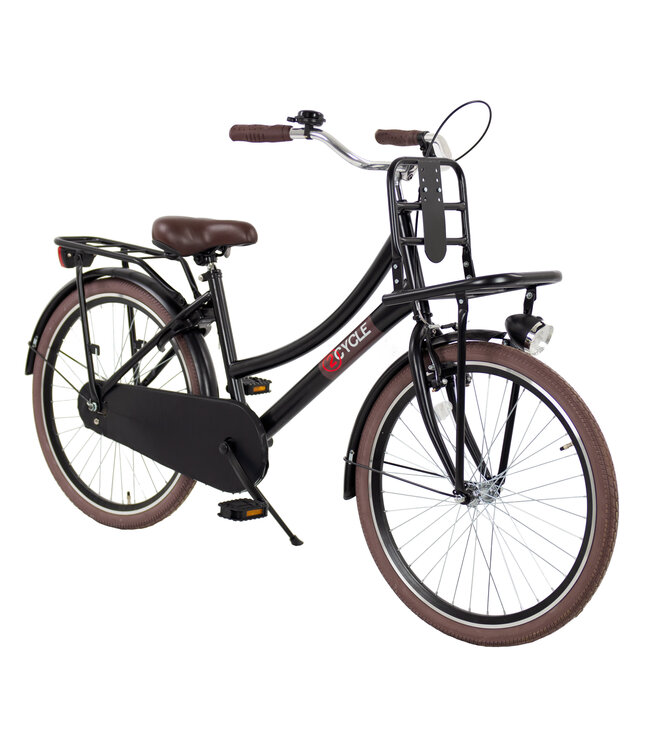 2Cycle Transportfiets kinderfiets 24 inch (8 tot 10 jaar) voor Meisjes Zwart