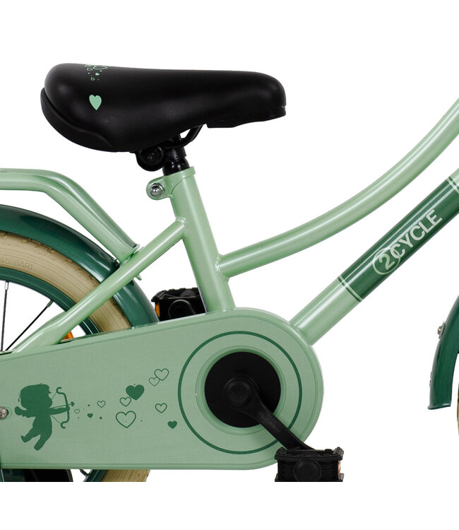 2Cycle Cupido kinderfiets 14 inch (3 tot 5 jaar) voor meisjes mintgroen