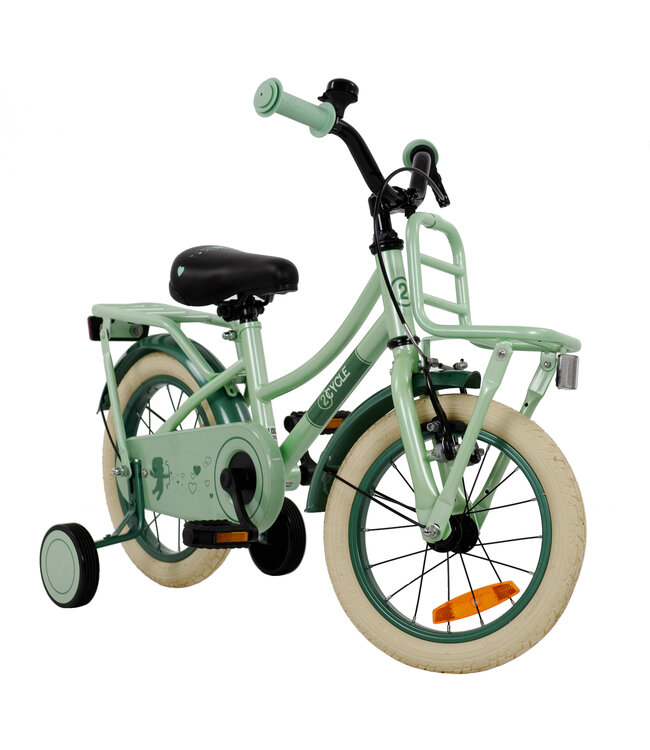 2Cycle Cupido kinderfiets 14 inch (3 tot 5 jaar) voor meisjes mintgroen