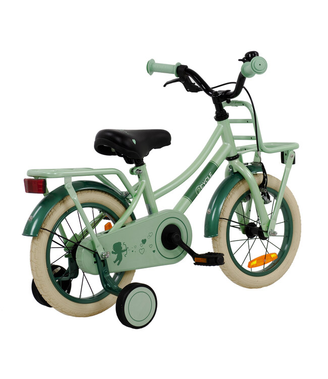 2Cycle Cupido kinderfiets 14 inch (3 tot 5 jaar) voor meisjes mintgroen