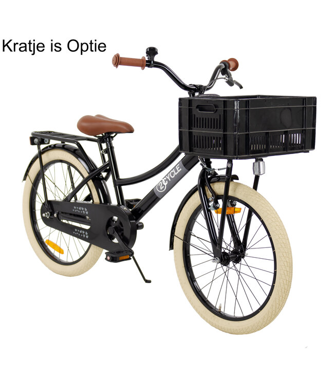 2Cycle Transportfiets 20 inch (6 tot 8 jaar) voor meisjes zwart