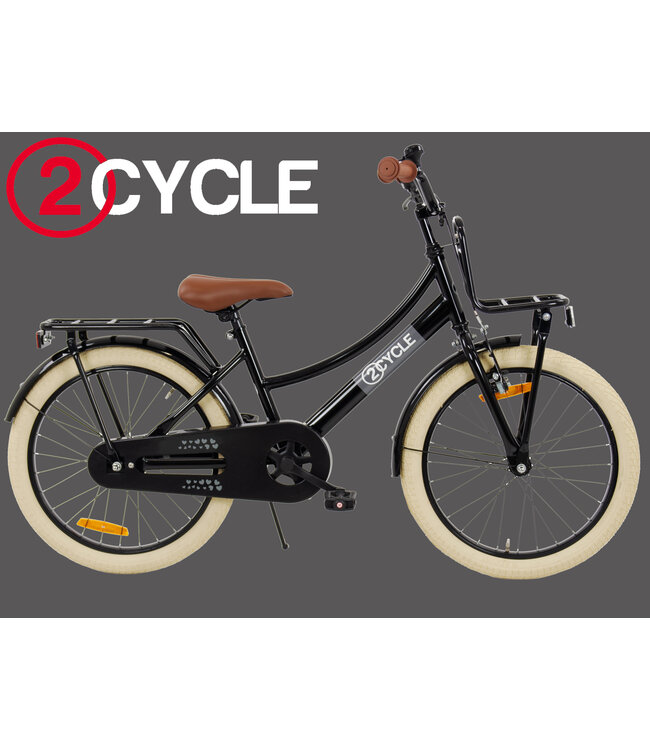 2Cycle Transportfiets 20 inch (6 tot 8 jaar) voor meisjes zwart