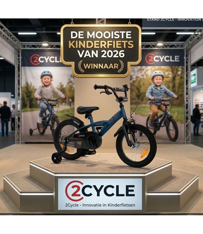 2Cycle Biker kinderfiets 16 inch (4 tot 6 jaar) voor jongens blauw