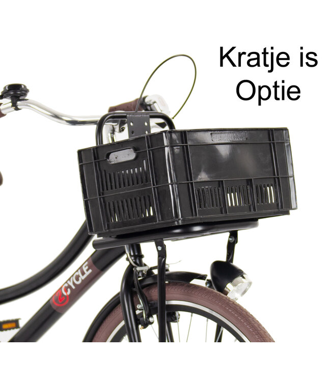 2Cycle Transportfiets kinderfiets 26 inch (10 tot 12 jaar) voor Meisjes Zwart