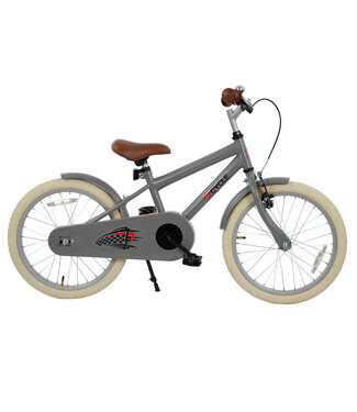 2Cycle 2Cycle kinderfiets 18 inch (5 tot 7 jaar) voor jongens mat-grijs