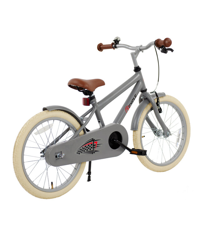 2Cycle kinderfiets 18 inch (5 tot 7 jaar) voor jongens mat-grijs