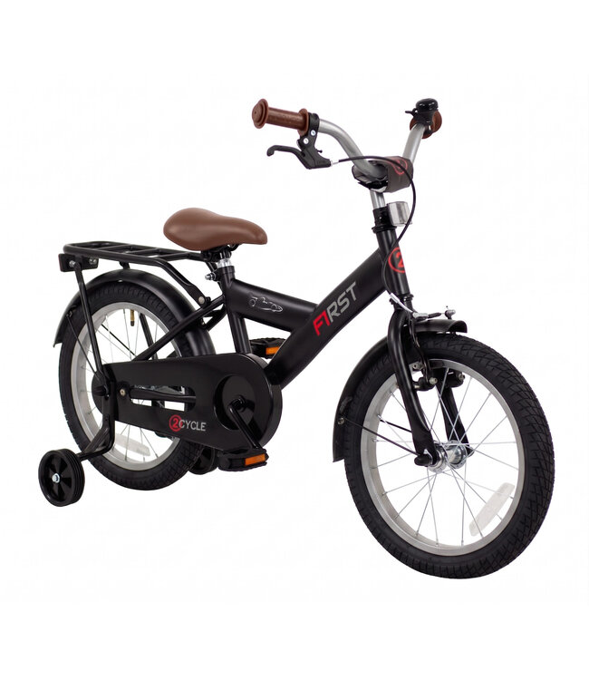 2Cycle First kinderfiets 16 inch (4 tot 6 jaar) voor jongens zwart