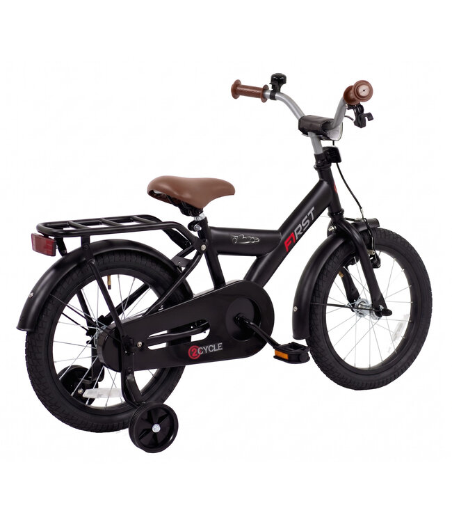 2Cycle First kinderfiets 16 inch (4 tot 6 jaar) voor jongens zwart
