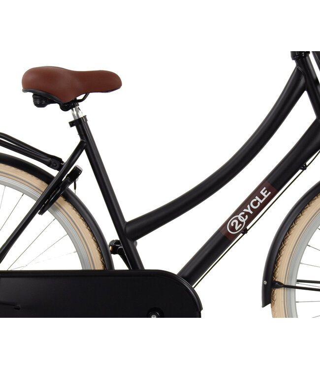 2Cycle Premium Transportfiets  28 inch 3-Speed(v.a. 12 jaar) voor Meisjes Zwart