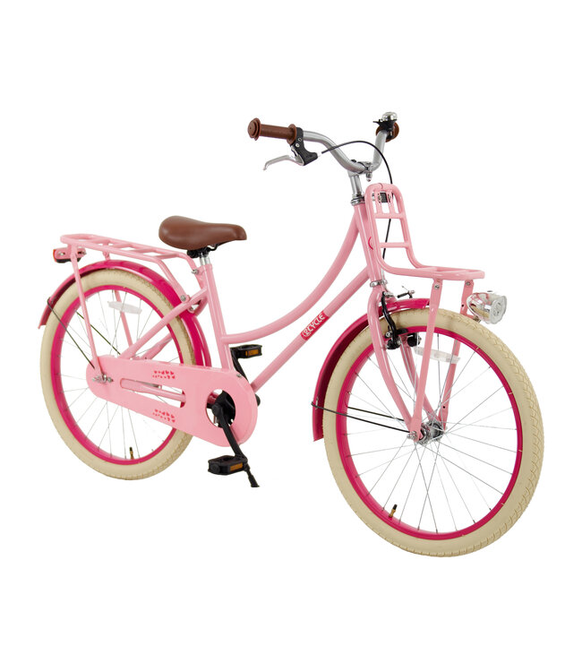 2Cycle Meisjes Transportfiets 22 inch (7-9 jaar) – Roze – Trendy Schoolfiets