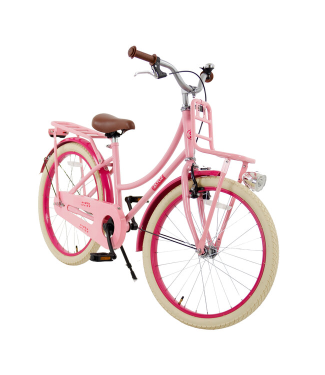 2Cycle Meisjes Transportfiets 22 inch (7-9 jaar) – Roze – Trendy Schoolfiets