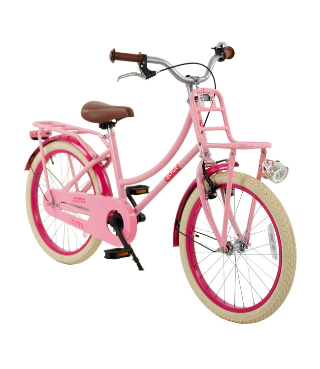 2Cycle Meisjes Transportfiets 20 inch (6-8 jaar) – Roze – Trendy Schoolfiets