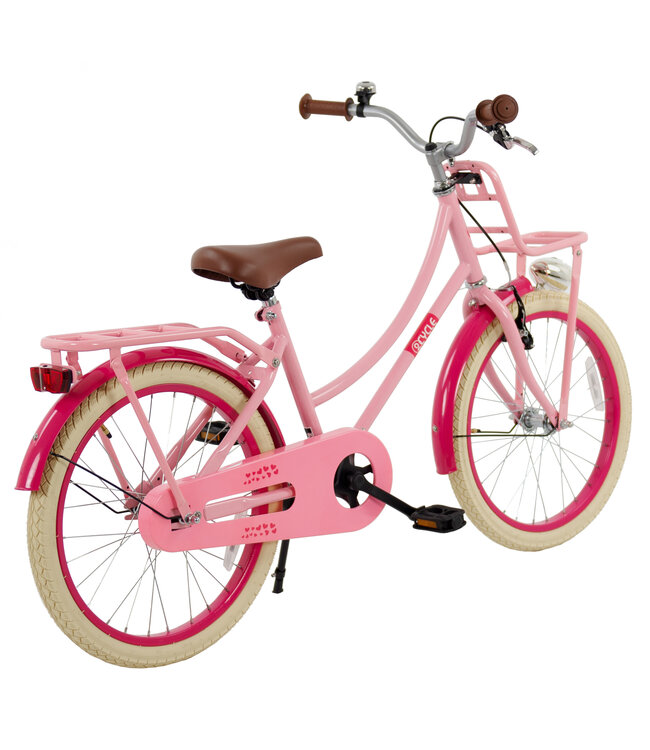 2Cycle Meisjes Transportfiets 20 inch (6-8 jaar) – Roze – Trendy Schoolfiets