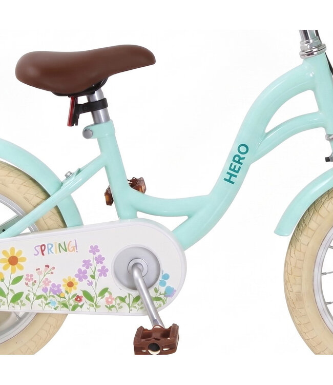 2Cycle Spring 14 inch kinderfiets (3 tot 5 jaar) voor meisjes pastel-groen