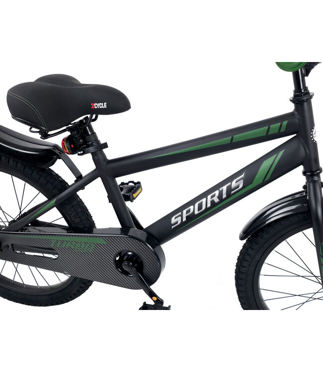 2Cycle Sports kinderfiets 20 inch (6 tot 8 jaar) voor jongens zwart