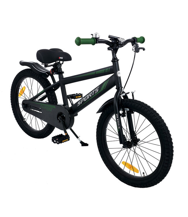 2Cycle Sports kinderfiets 20 inch (6 tot 8 jaar) voor jongens zwart