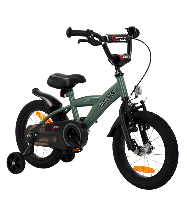 2Cycle Biker kinderfiets 14 inch (3 tot 5 jaar) voor jongens Groen - 2e