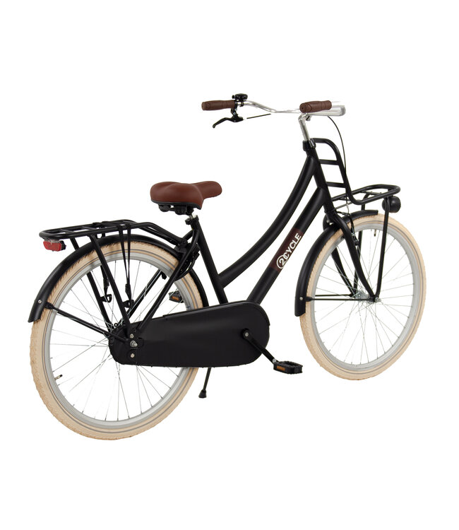 2Cycle Premium Transportfiets kinderfiets 26 inch (10 tot 12 jaar) voor Meisjes Zwart