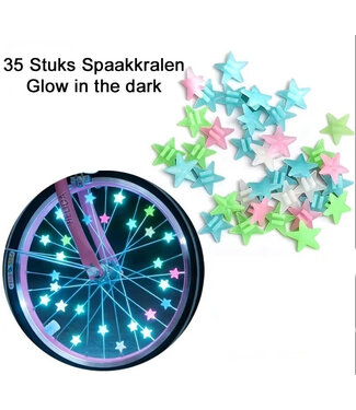 Falkx Spaak-kralen 35 delig - Fluoriserend - Multi-Color