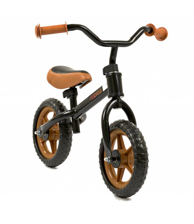 2Cycle Loopfiets - Zwart-Bruin - Balance bike - Speelgoed