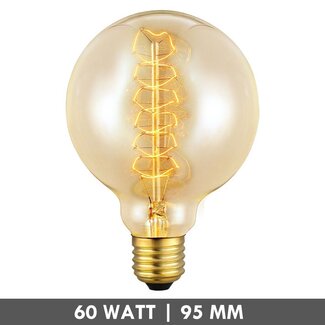 Kooldraadlamp Globe 95mm 60 Watt helder E27