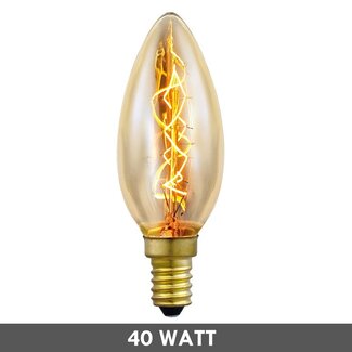 Kooldraadlamp kaars 40 Watt helder E14