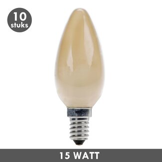 Kaarslamp 15 Watt flame E14 10x