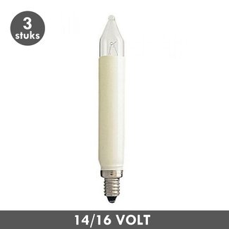 Schachtkaars helder E10 3 Watt 14/16 Volt