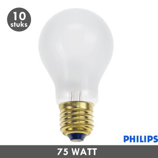 Philips Gloeilamp 75 Watt mat E27 10 stuks