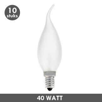 Tipkaars 40 Watt mat E14 10x