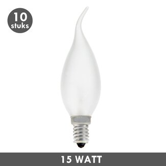 Tipkaars 15 Watt mat E14 10x