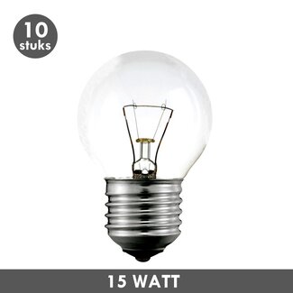 Kogellamp 15 Watt helder E27 10x