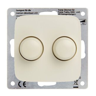 LED duo dimmer 2x 5-75 Watt geschikt voor Busch Jaeger SI