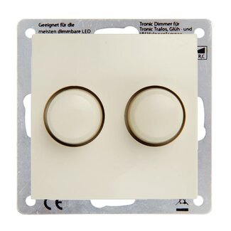 LED duo dimmer 2x 5-75 Watt geschikt voor Berker S1